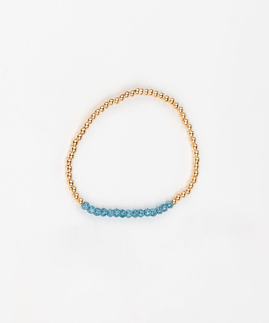 Stretch stacking London Blue Topaz Bracelet