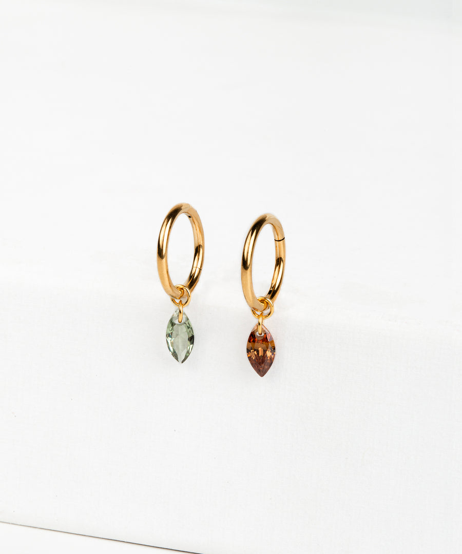 Dangled Marquise Hoop