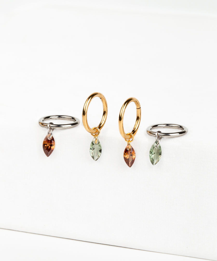 Dangled Marquise Hoop