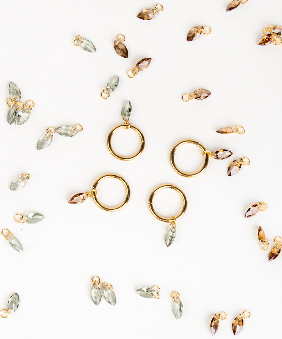 Dangled Dangled Marquise Hoop – Minimore Jewels