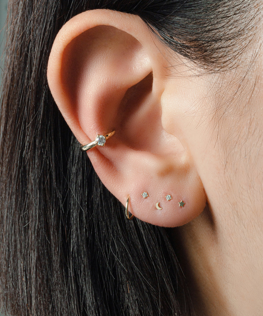 Sparkly Round CZ Non-Pierced Ear cuff