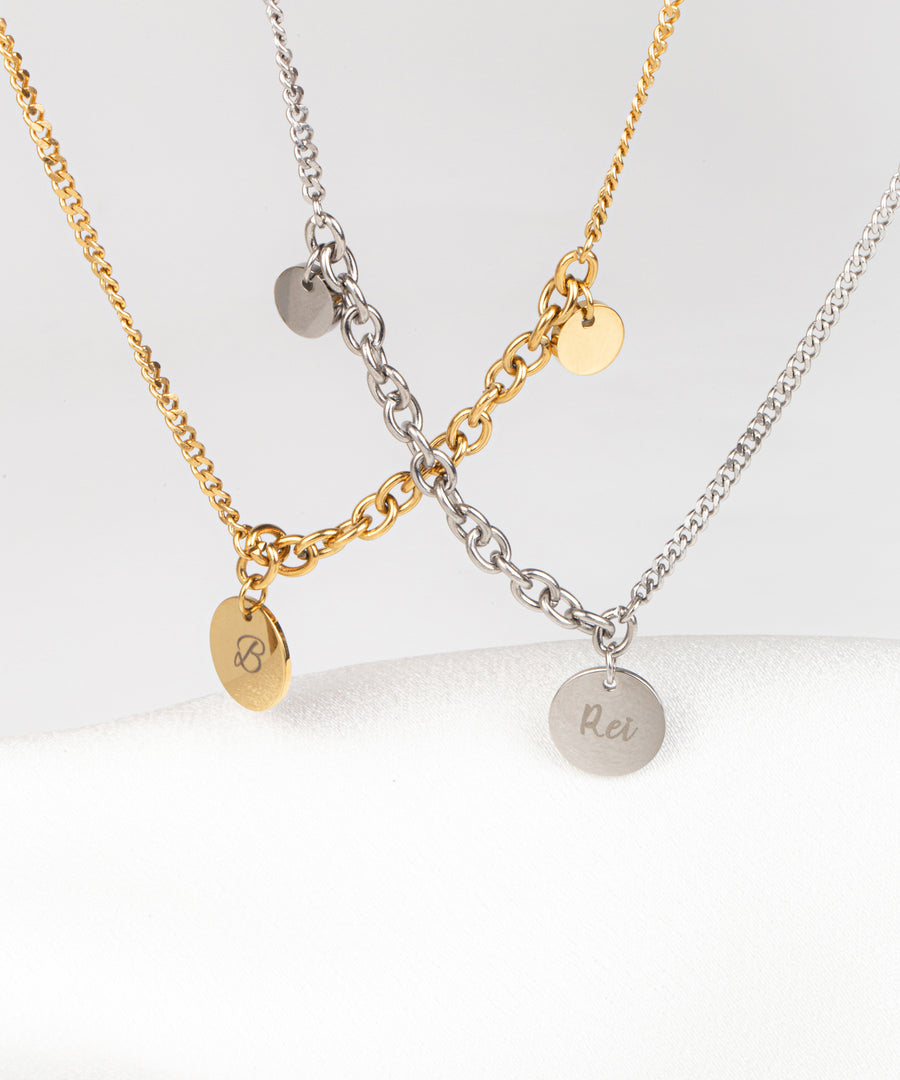 Personalized Dangled Coin Necklace