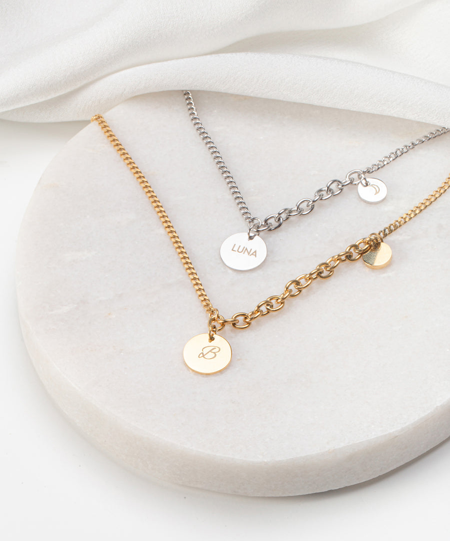 Personalized Dangled Coin Necklace