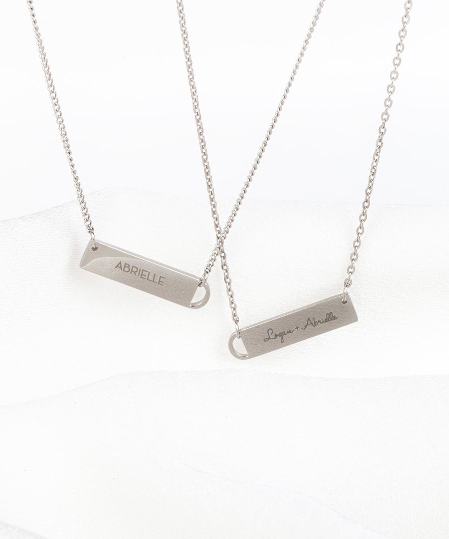 Personalized Delicate Bar Necklace