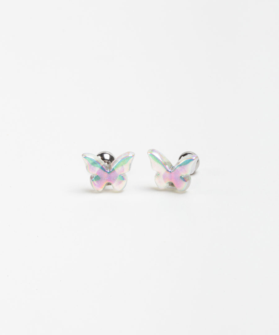 Rainbow Butterfly Stud