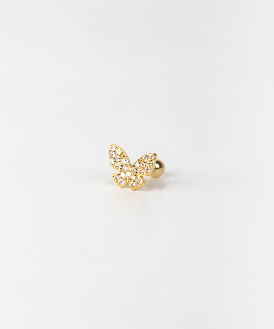 Sparkly Paved Butterfly stud