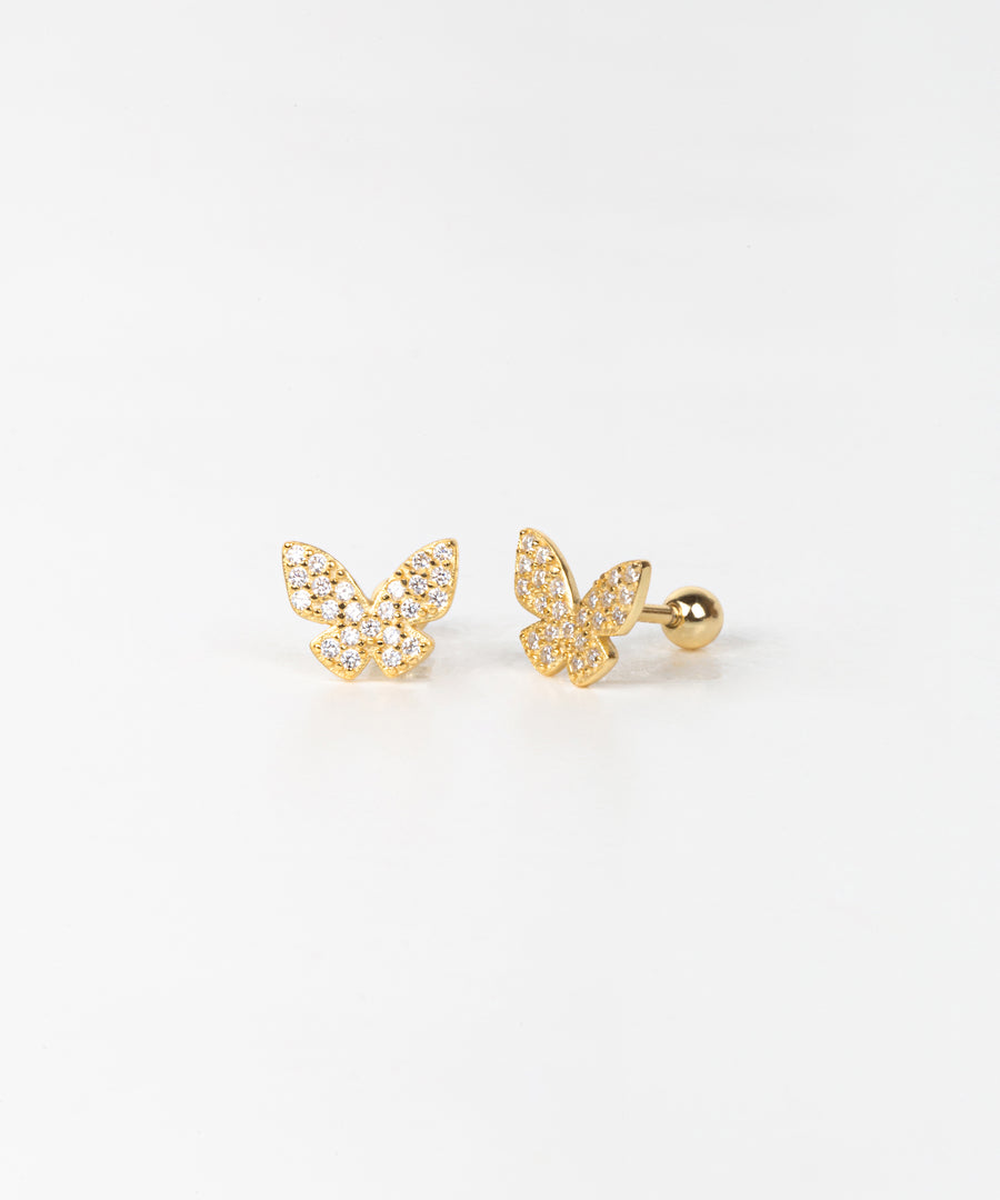 Sparkly Paved Butterfly stud