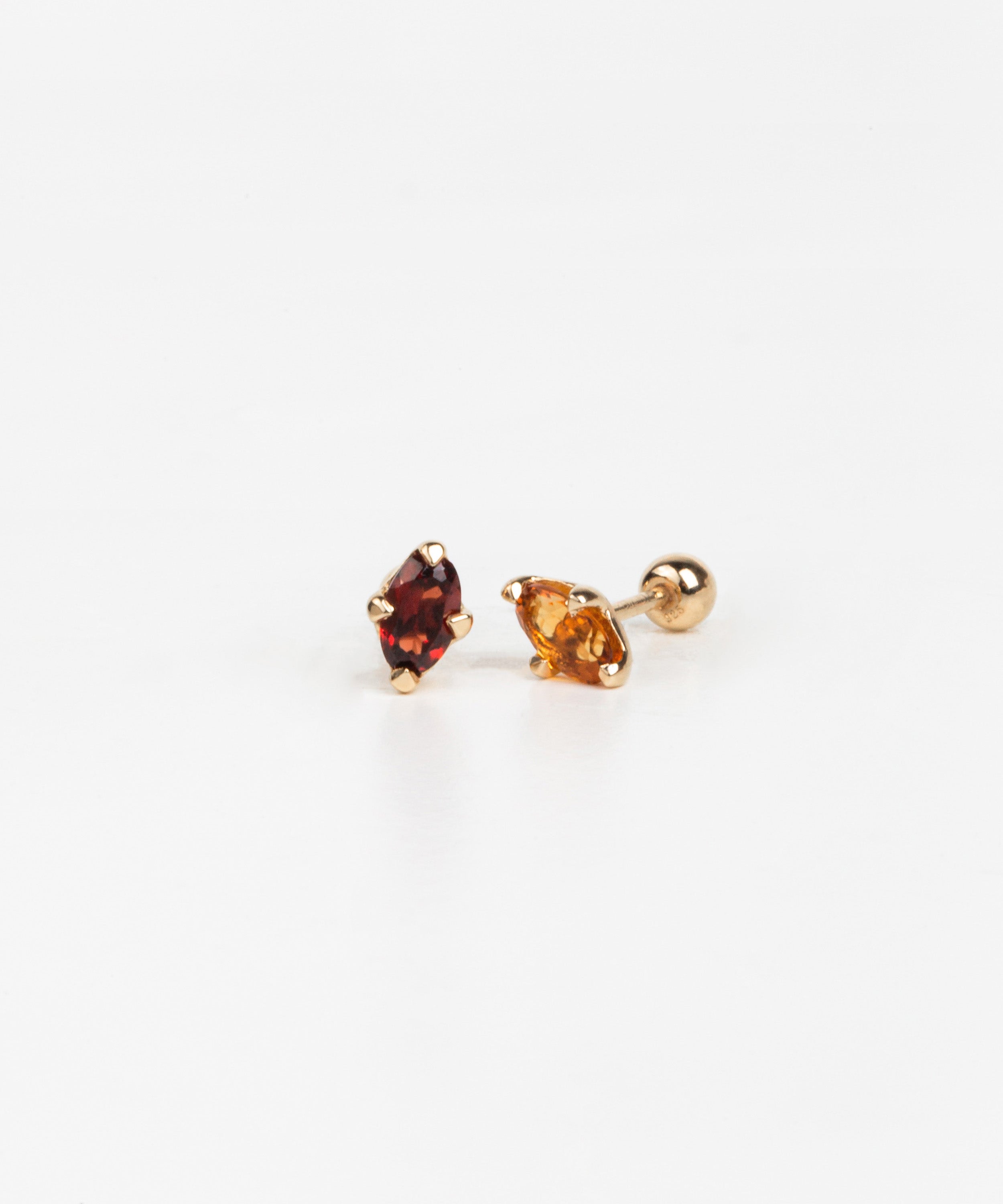 Natural Gemstone Marquoise Barbell – Minimore Jewels