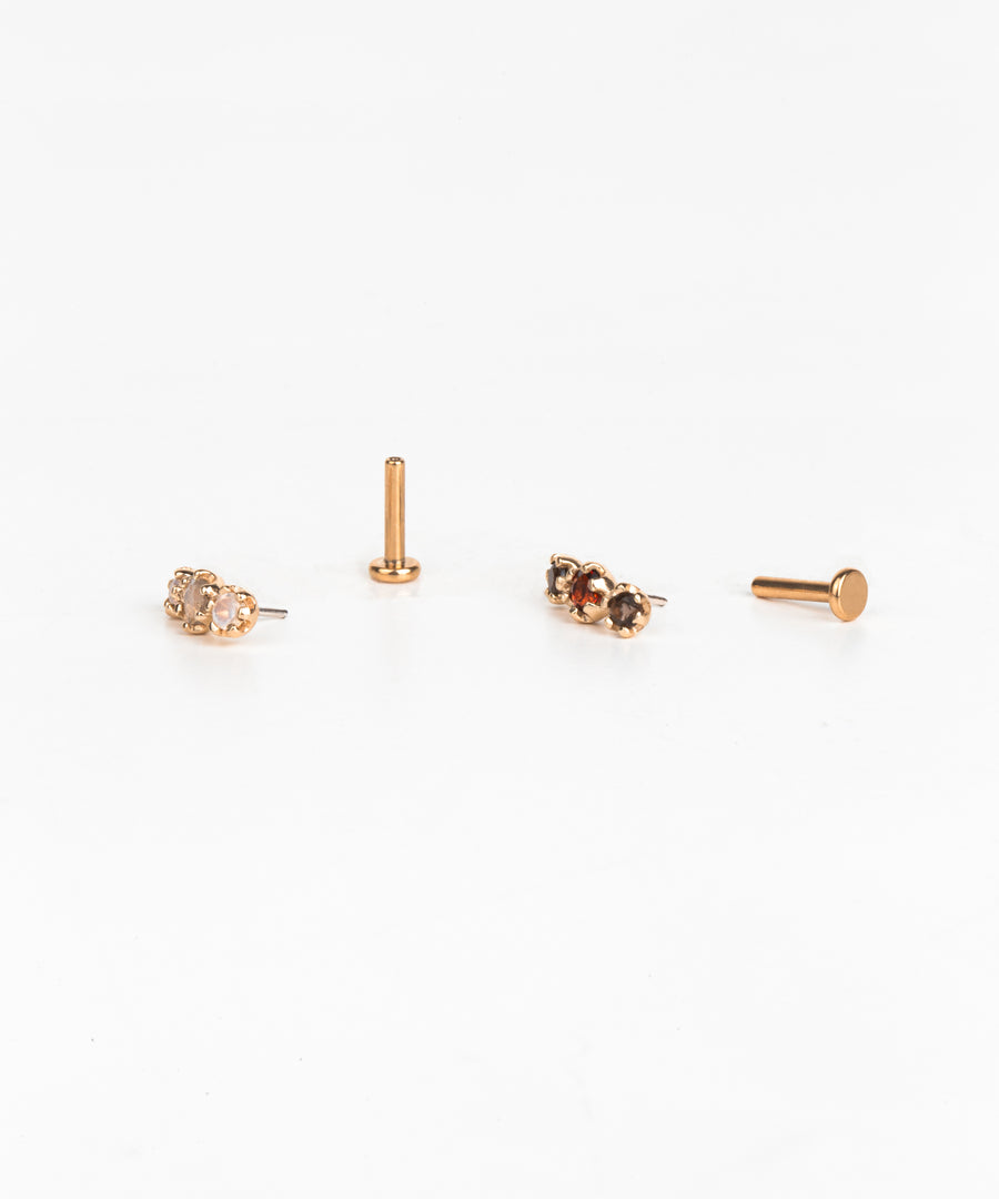Natural Stone Pushpin Stud