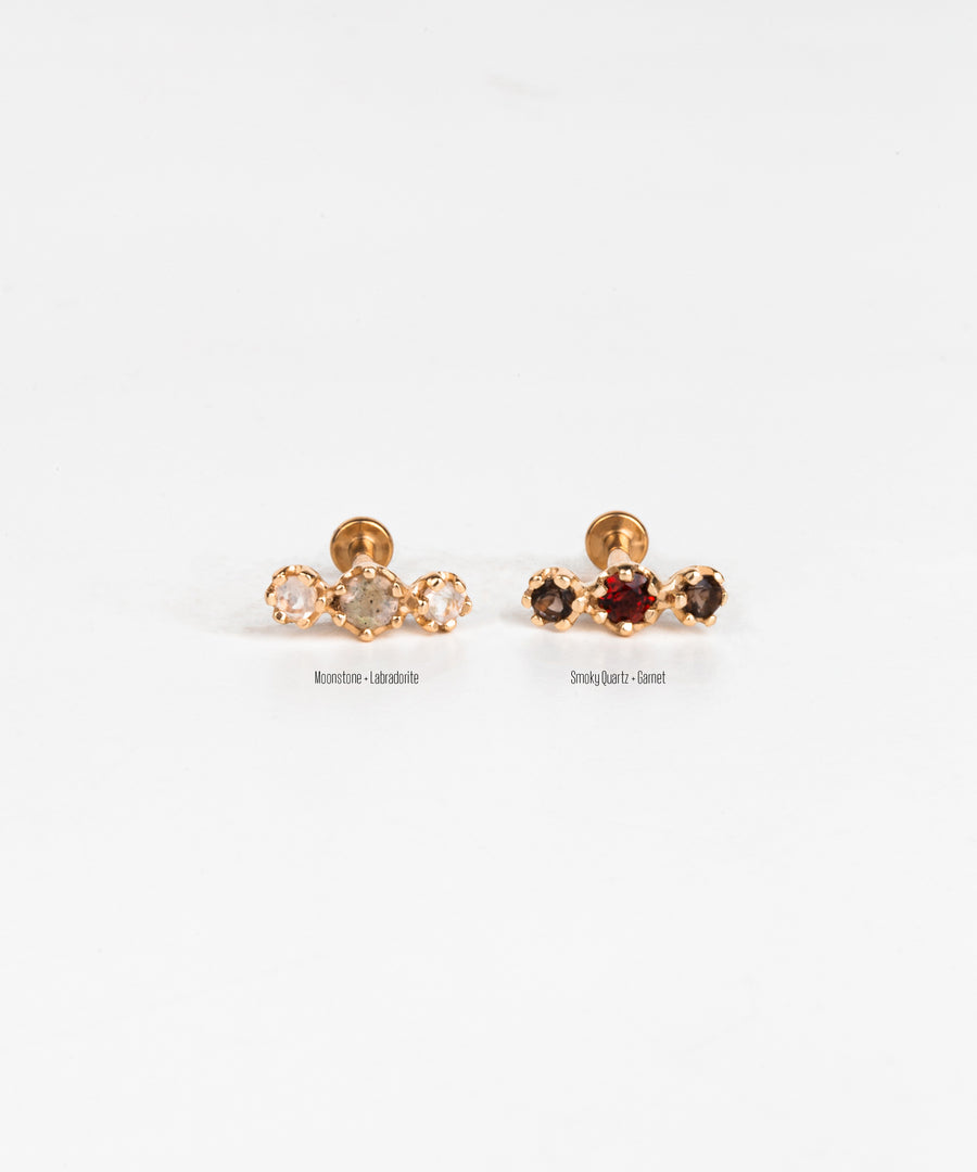 Natural Stone Pushpin Stud