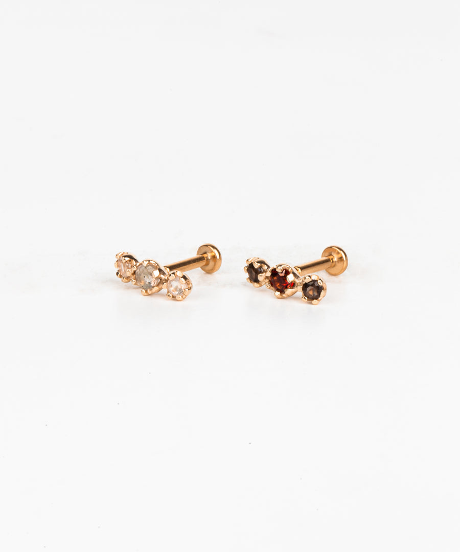 Natural Stone Pushpin Stud