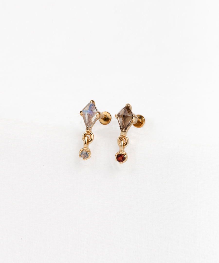 Natural Stone Kite Pushpin Stud