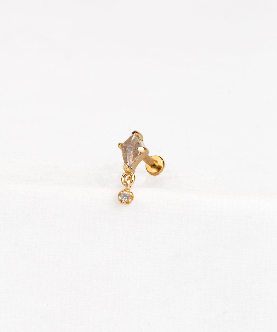Natural Stone Kite Pushpin Stud