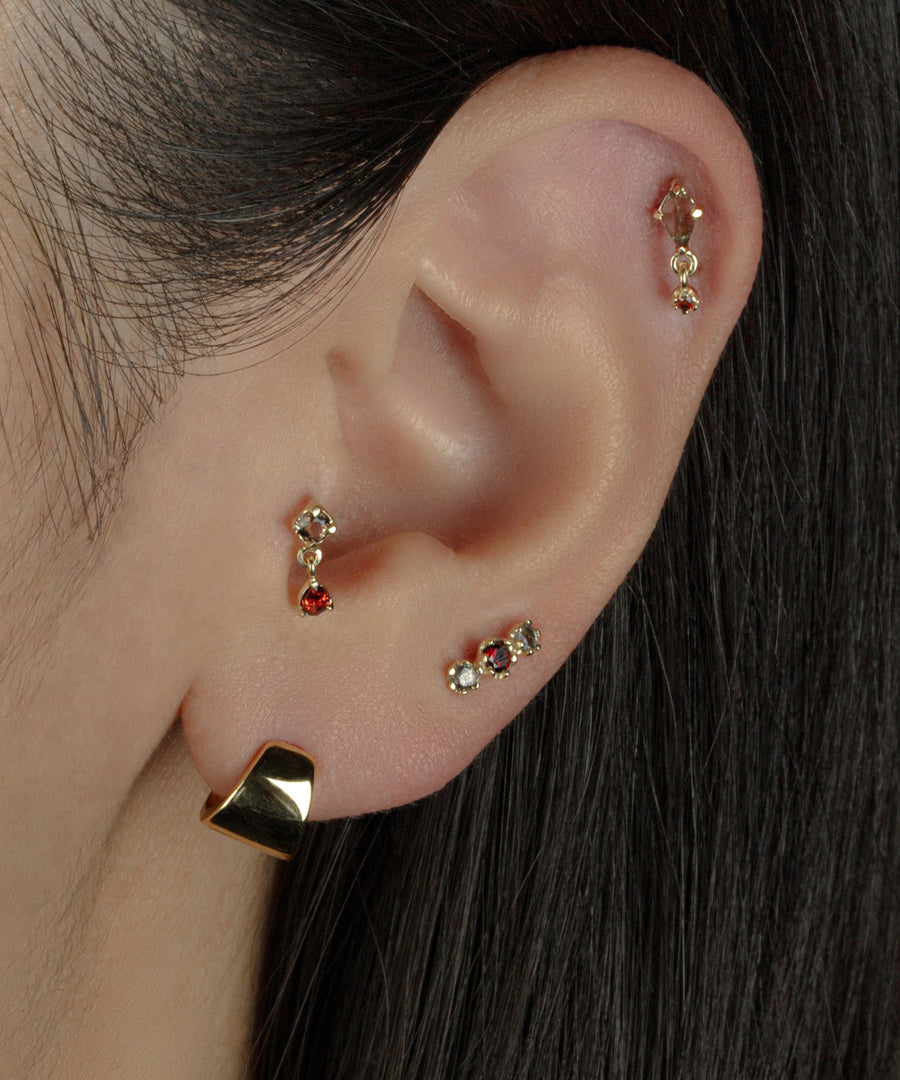 Natural Stone Kite Pushpin Stud