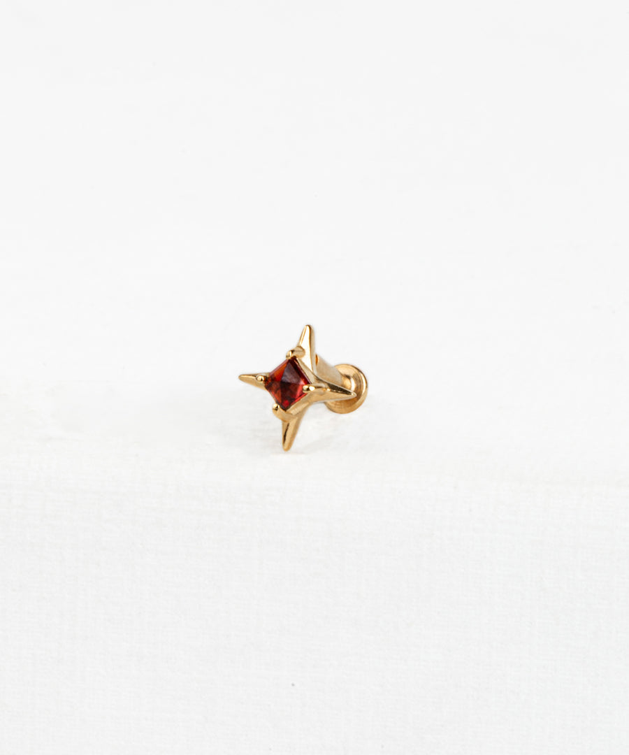 Natural Stone Sparkle Pushpin Stud