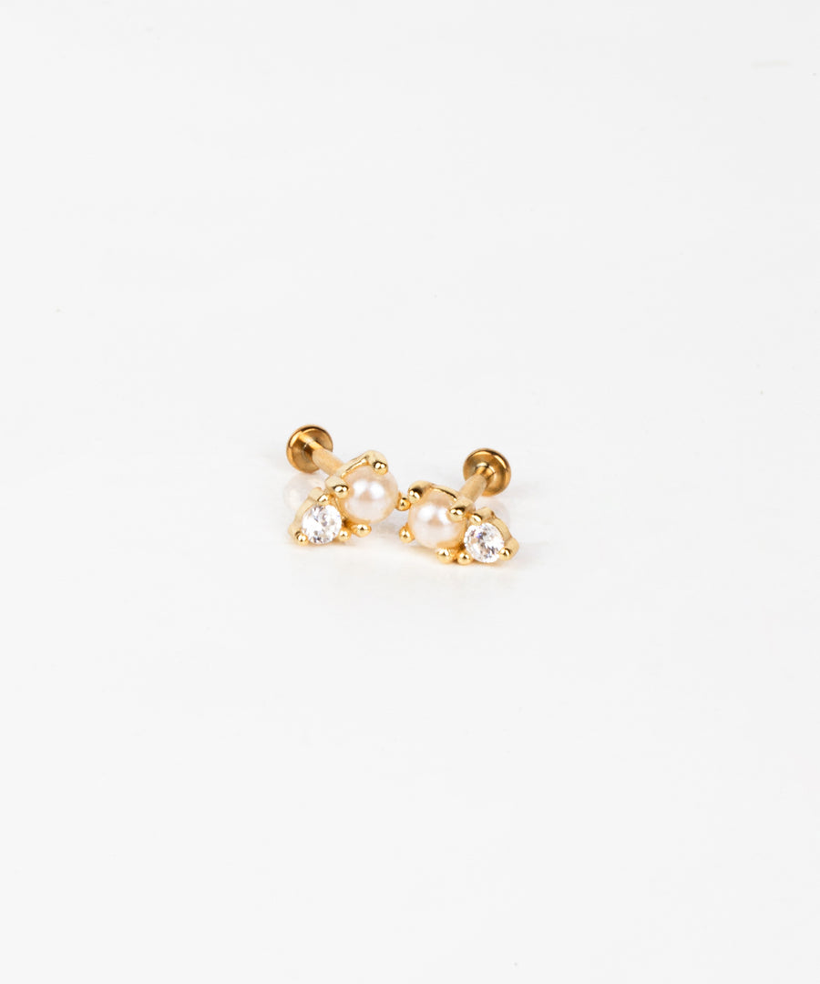 Tiny Pearl Cluster Pushpin Stud