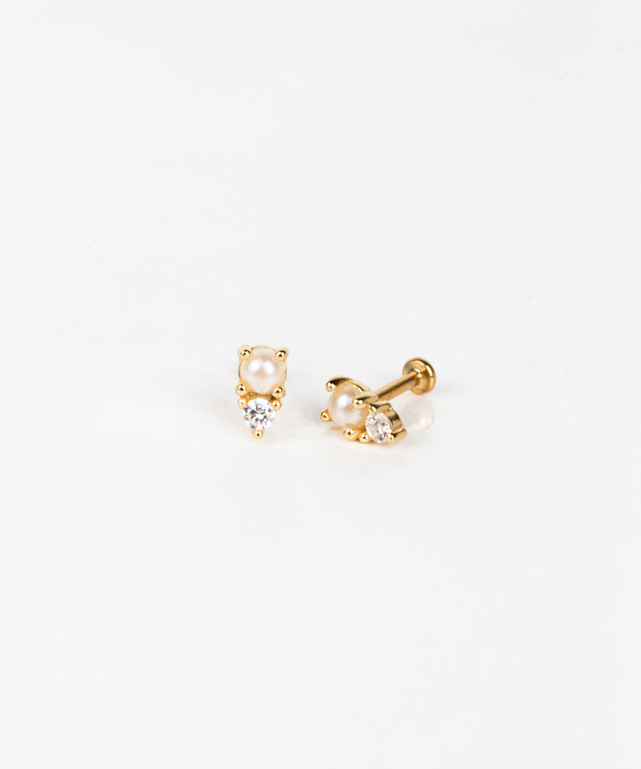 Tiny Pearl Cluster Pushpin Stud