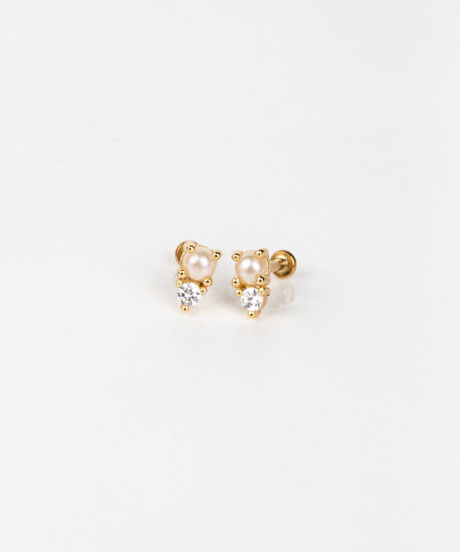 Tiny Pearl Cluster Pushpin Stud