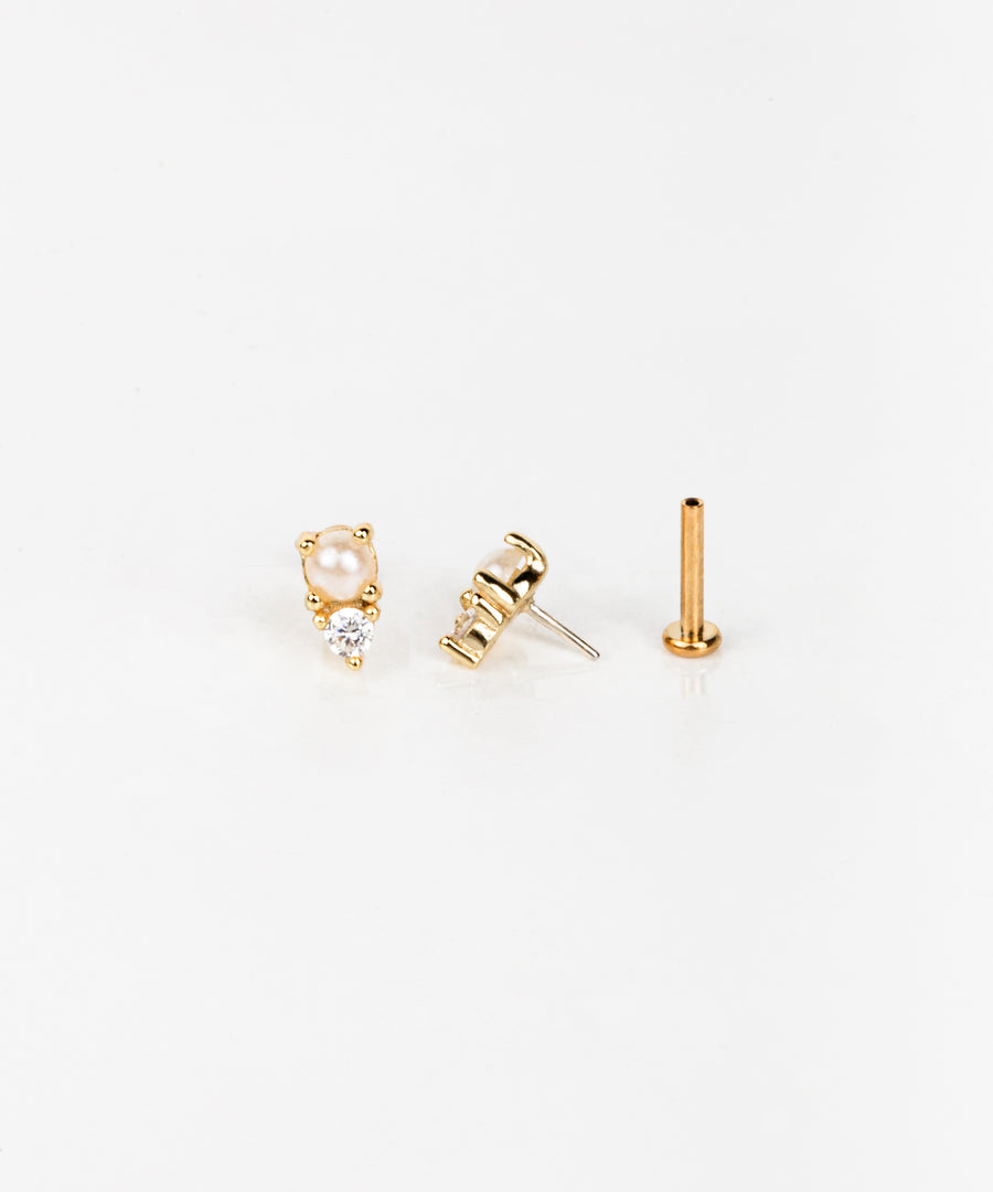 Tiny Pearl Cluster Pushpin Stud