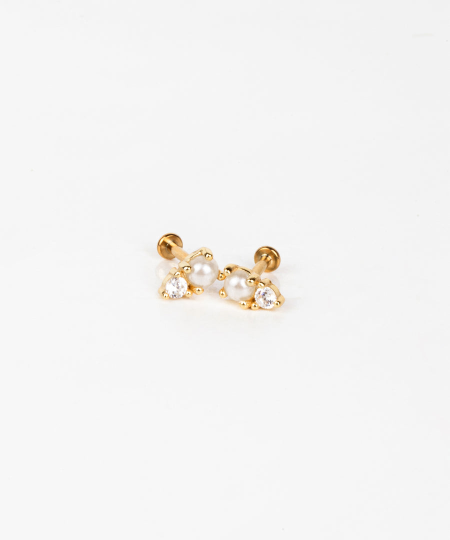 Tiny Pearl Cluster Pushpin Stud