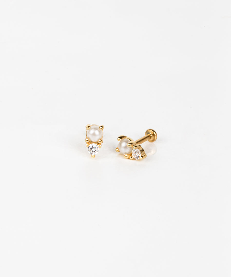 Tiny Pearl Cluster Pushpin Stud