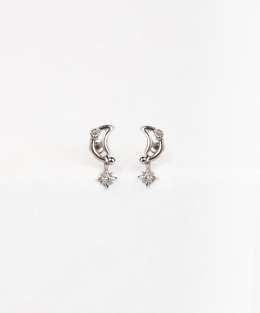 Dangled Dangled Moon Stud – Minimore Jewels