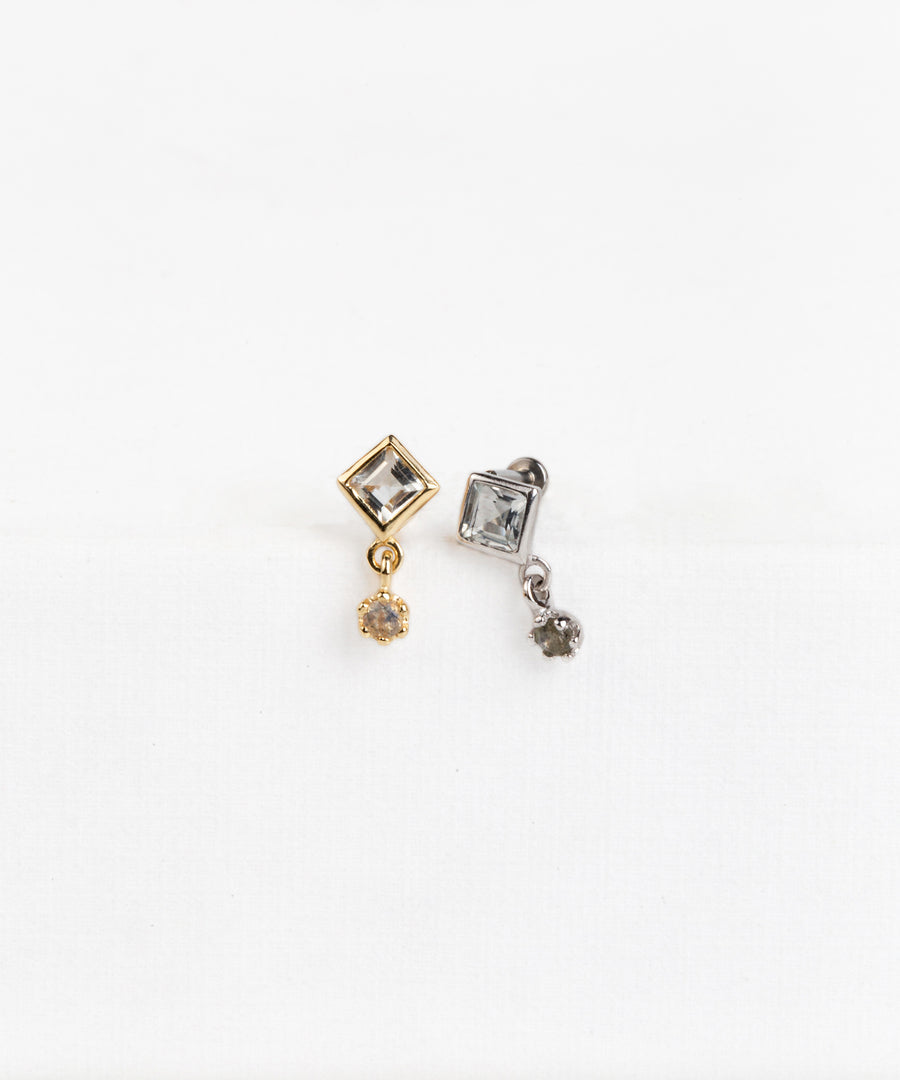 Square Dangled Pushpin Stud