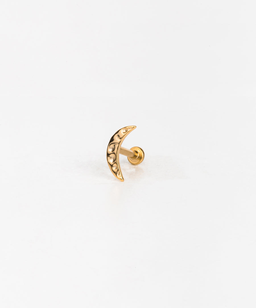 Hammered Moon Stud