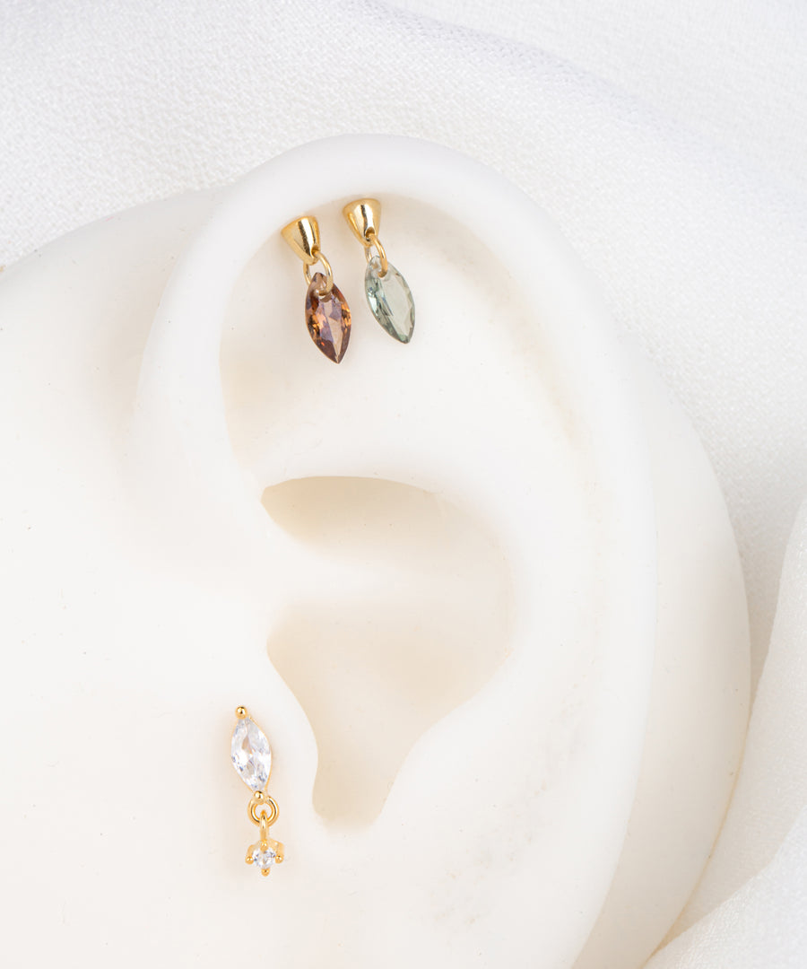 Crystal Dangled Marquise Stud