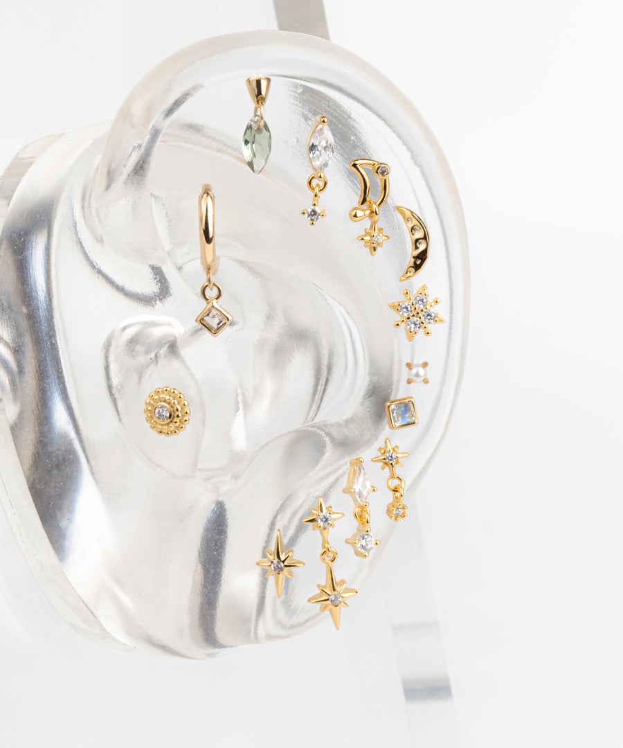 Crystal Dangled Marquise Stud