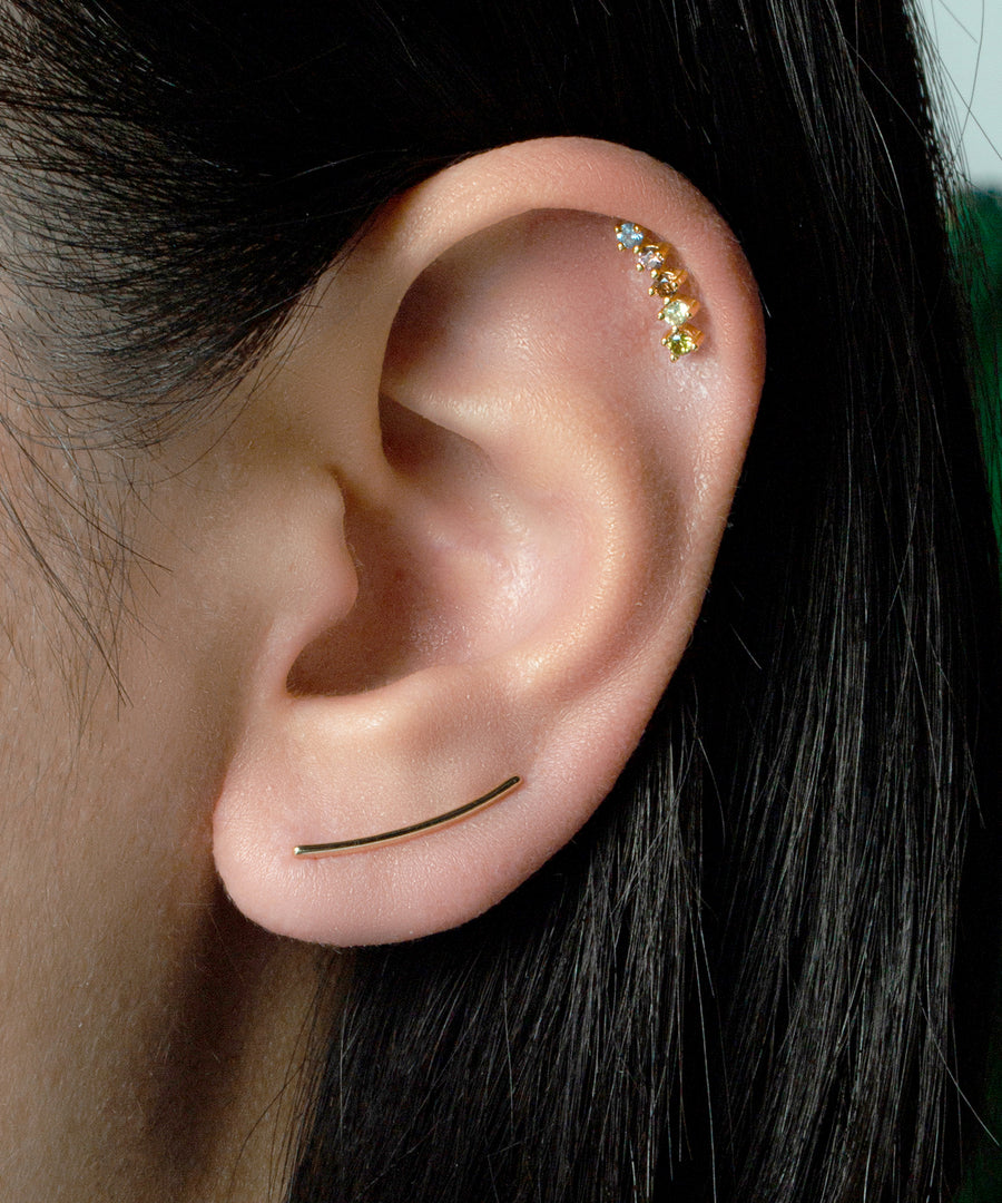 Ultra Thin Plain Bar Ear Cuff