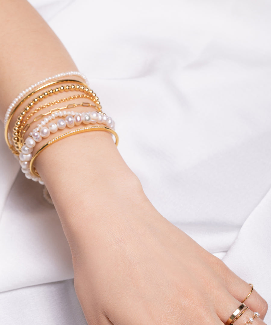 Stretch Stacking Fresh Water Pearl Bracelet