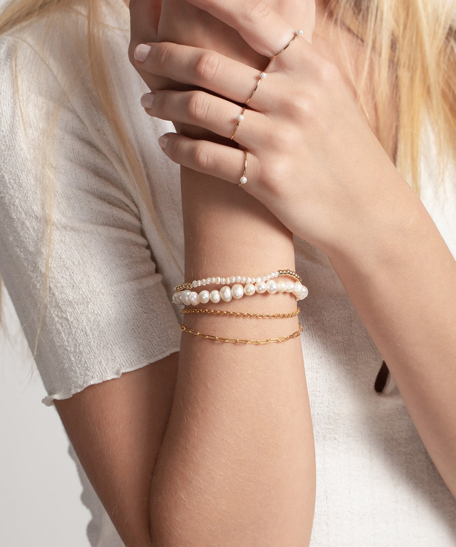 Stretch Stacking Fresh Water Pearl Bracelet