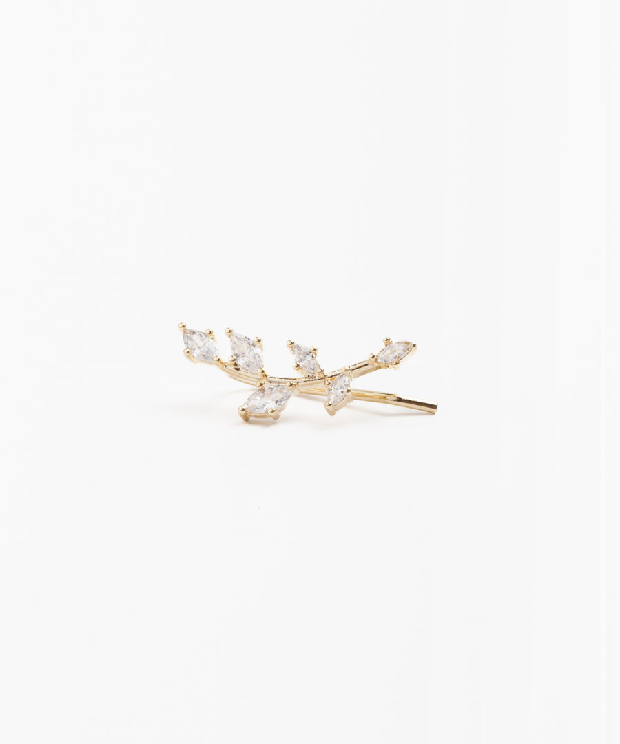 Sparkly Leaf Ear Cuff