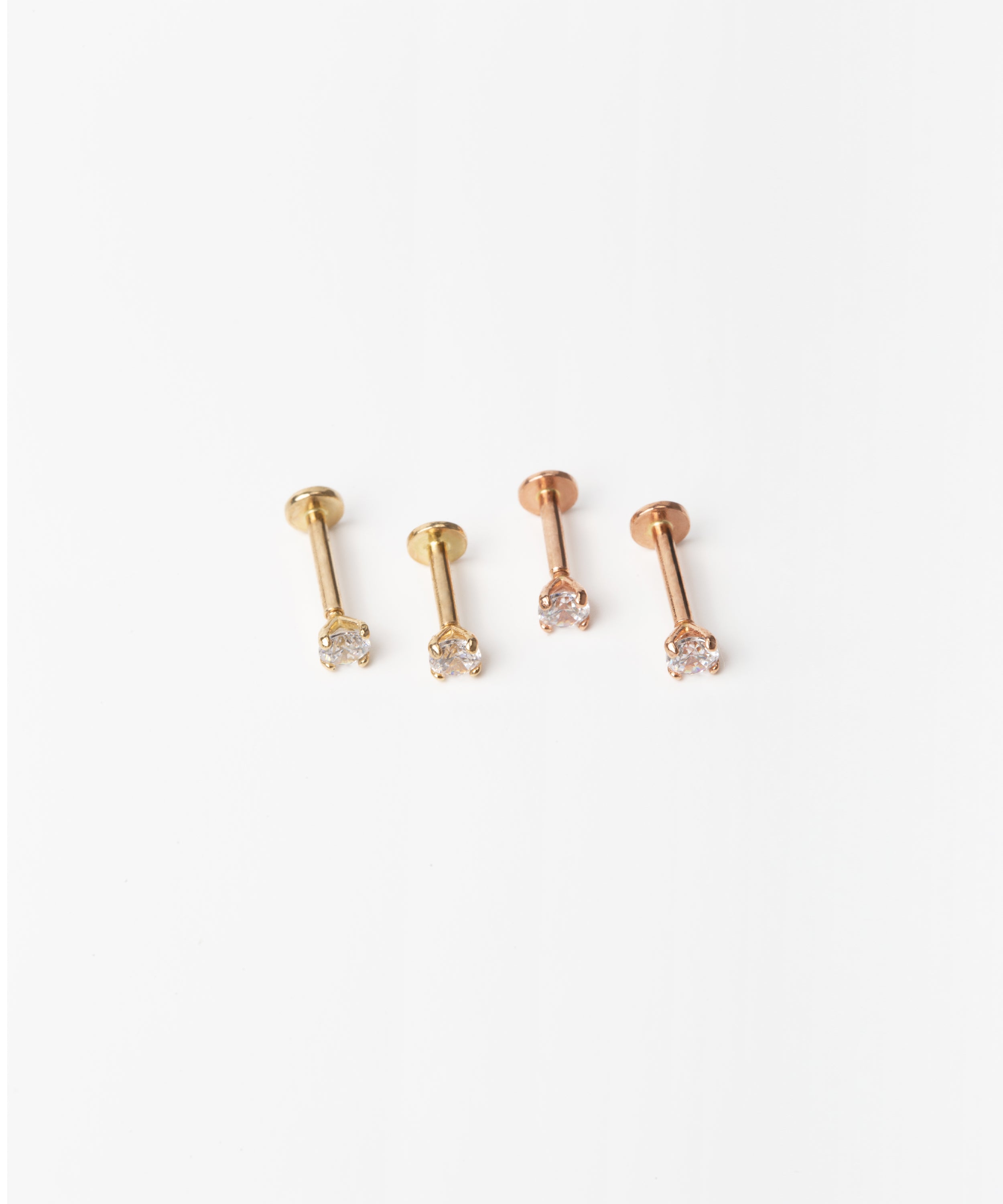 Tiny Basic Round CZ Labret – Minimore Jewels