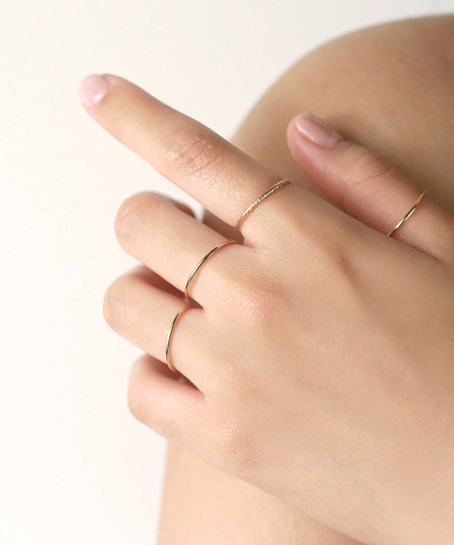 Unique Textured Stacking Ring