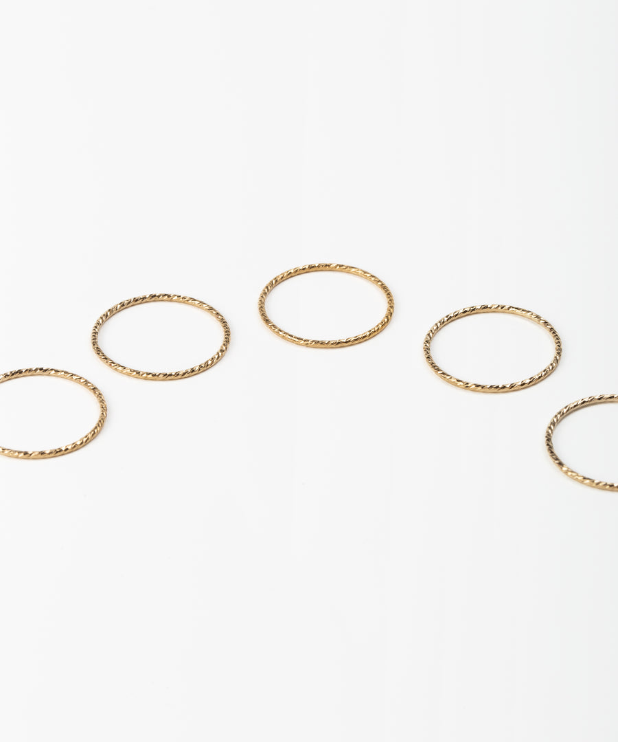 Unique Textured Stacking Ring