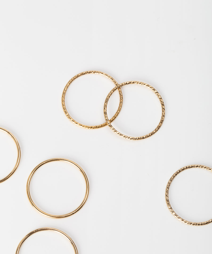 Unique Textured Stacking Ring