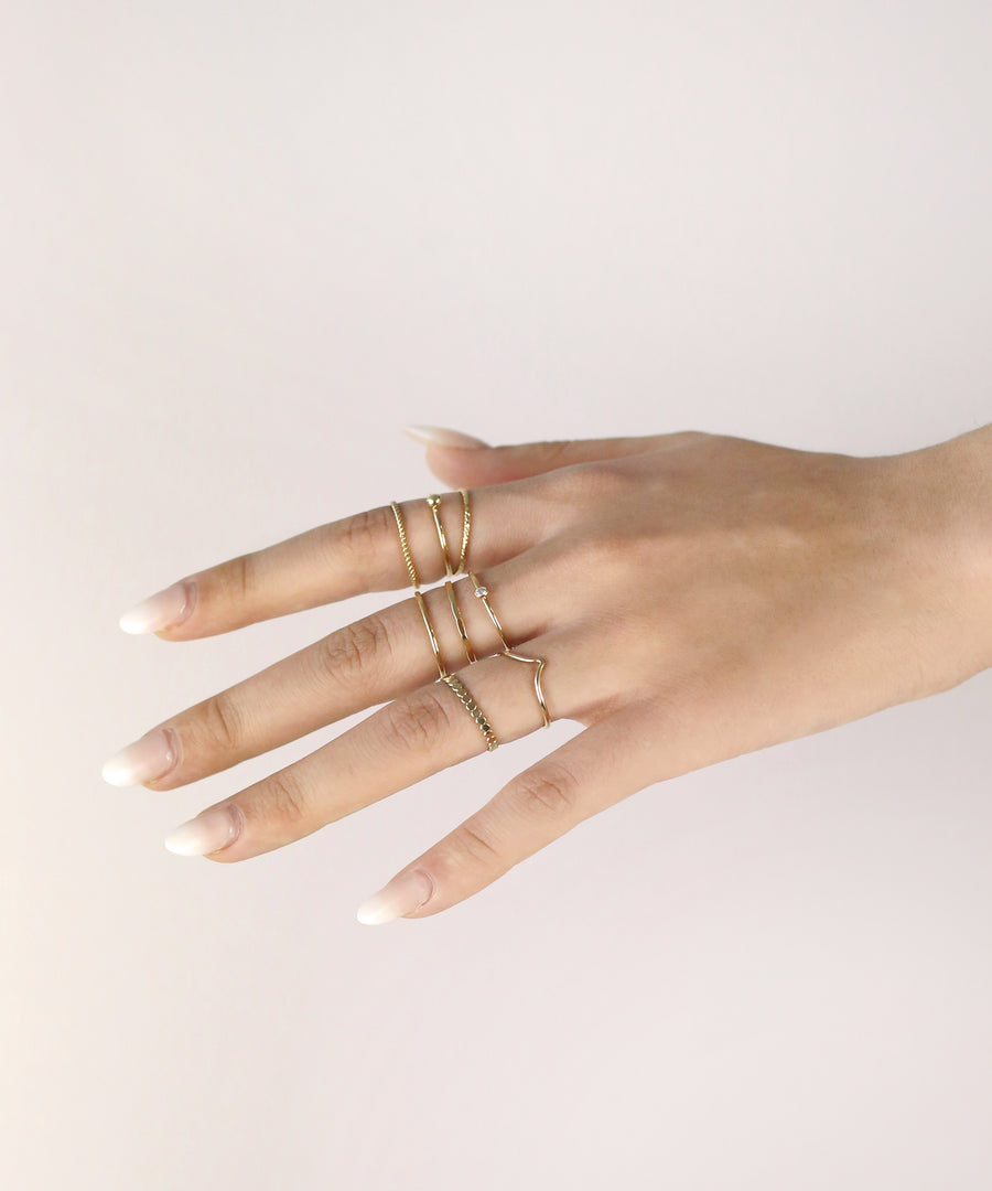 V Plain Ring