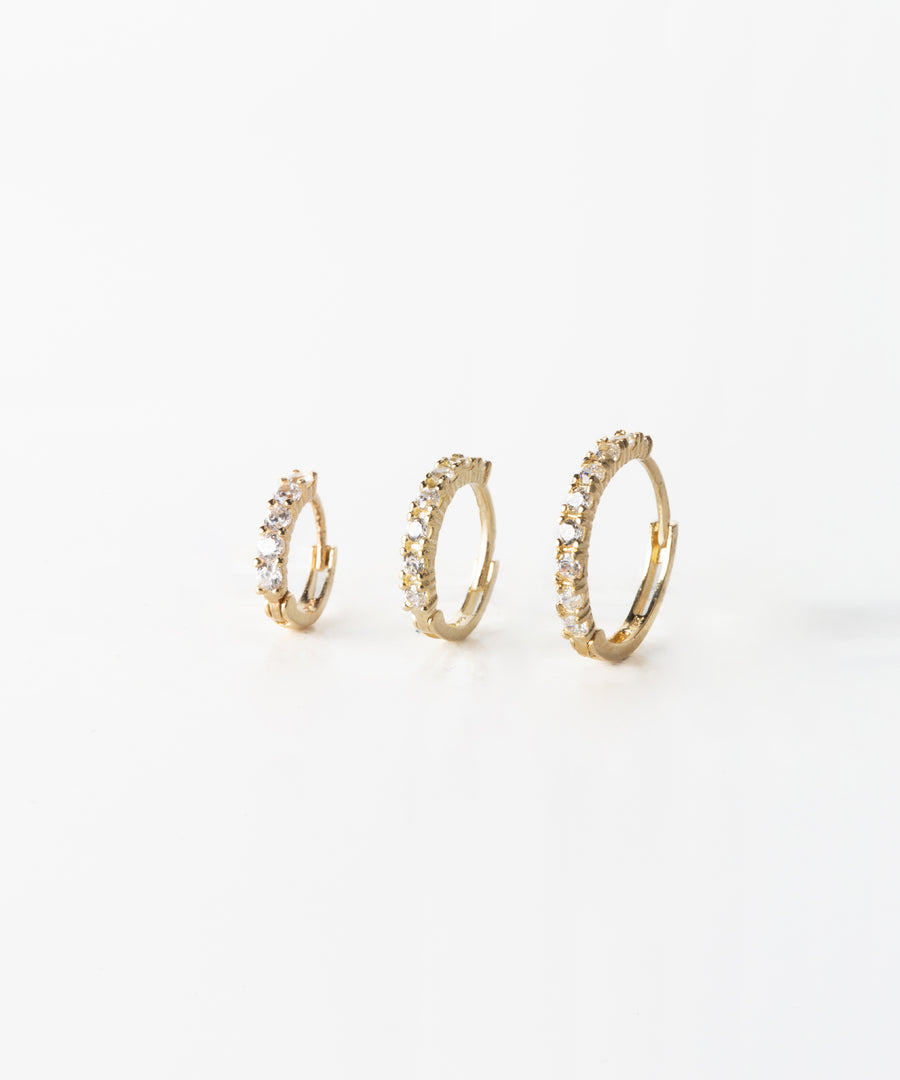 Daily Sparkly Pave Hoops