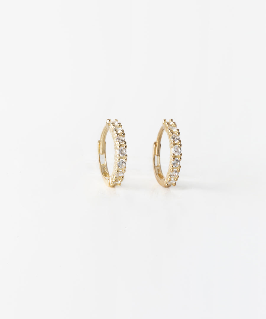 Daily Sparkly Pave Hoops