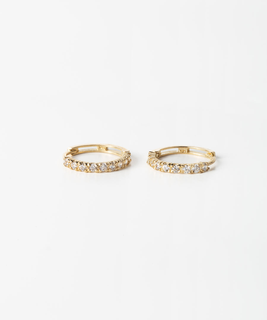 Daily Sparkly Pave Hoops