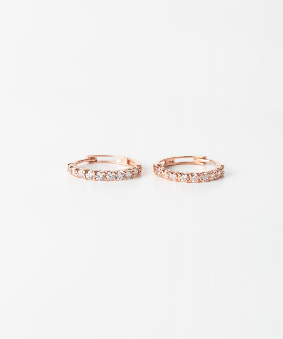 Daily Sparkly Pave Hoops