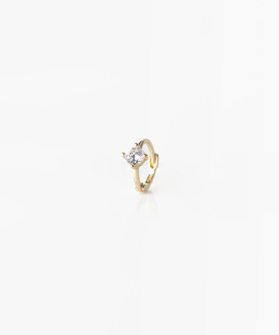 Gold Round CZ Cartilage Hoop