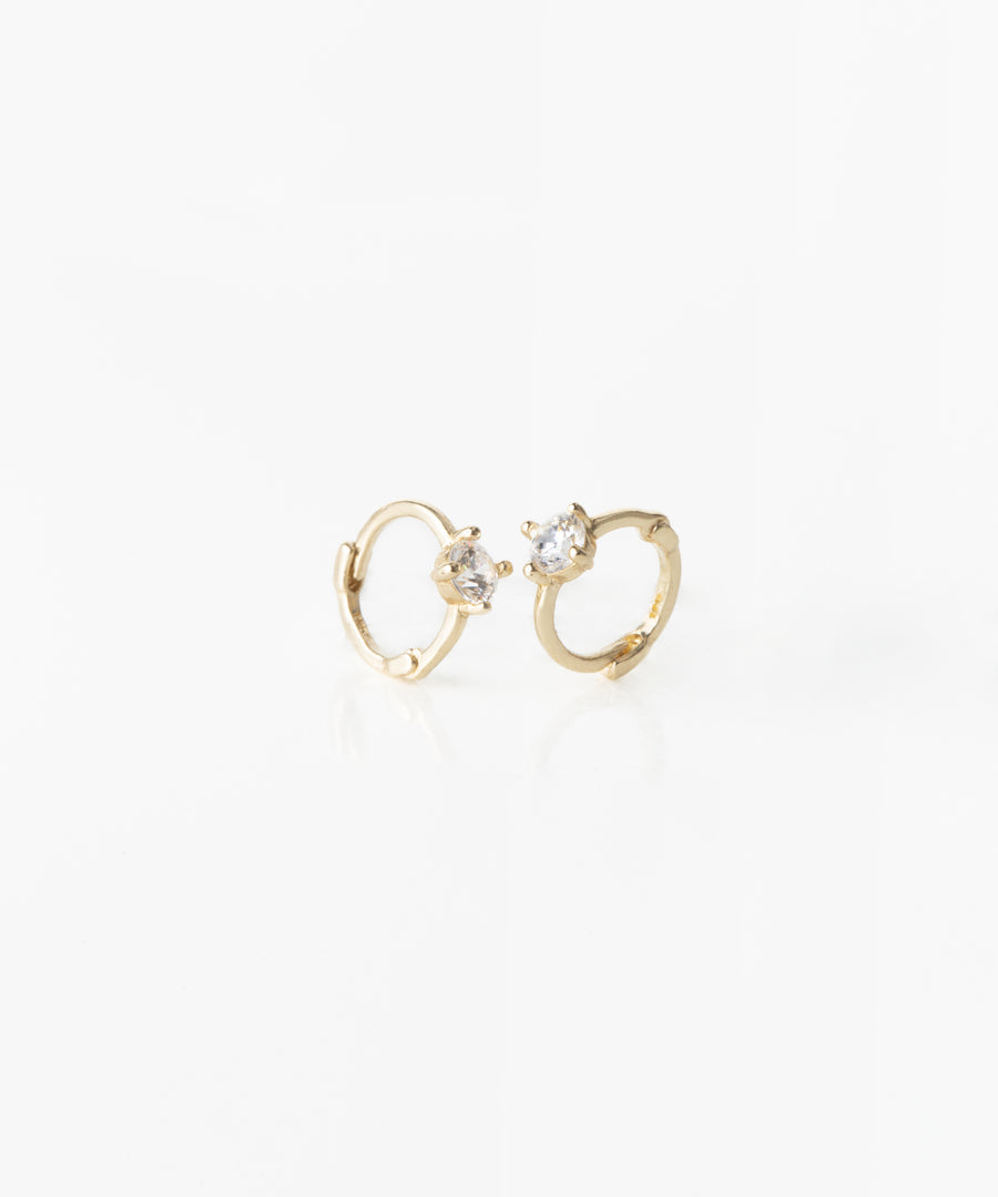 Gold Round CZ Cartilage Hoop