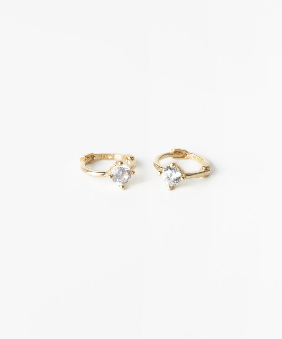 Gold Round CZ Cartilage Hoop