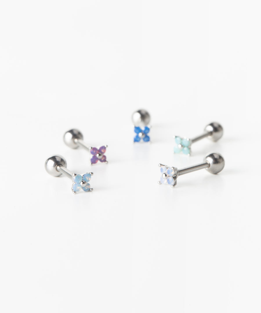 5 Color Baby Flower Stud