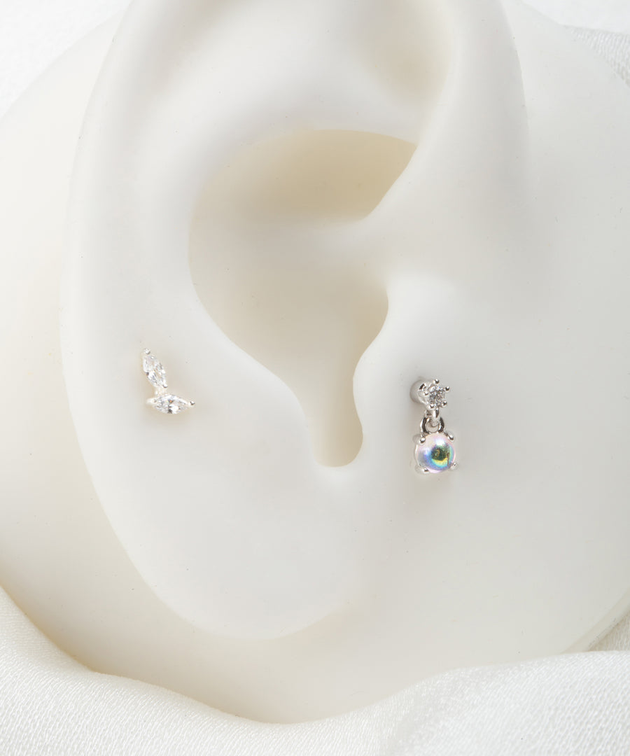 Dangled Dangled Rainbow Moonstone Stud – Minimore Jewels