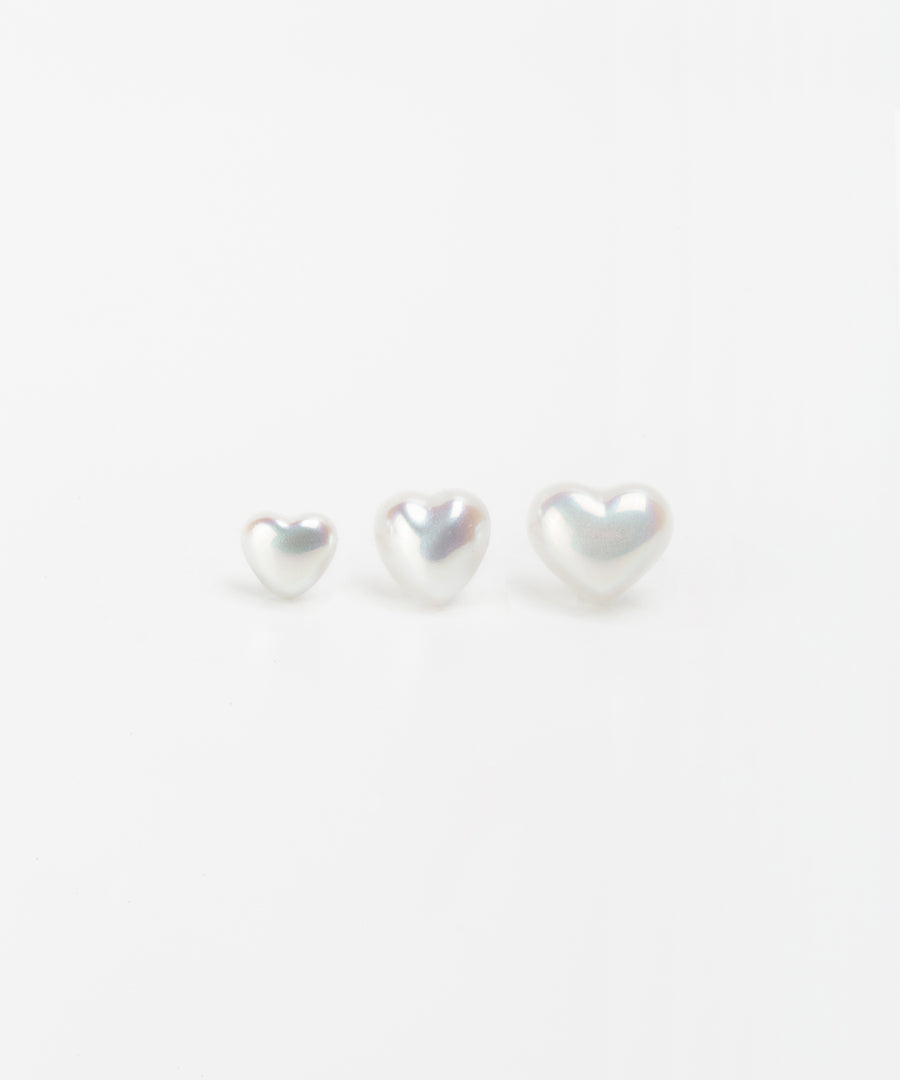 Heart Pearl Stud