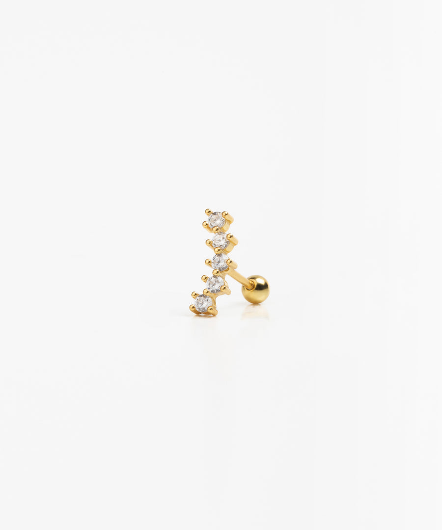 Five Studs Curved Line Stud